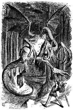 image: The Jabberwock, as illustrated by John Tenniel
