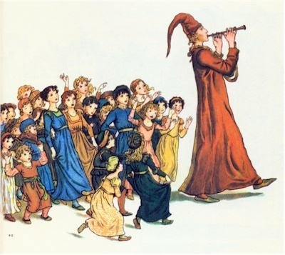 image: Pied Piper with children
