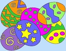 coloured eggs