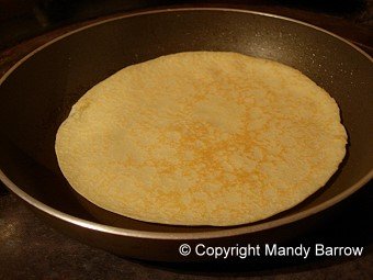 pancake in frying pan