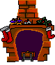 image: Santa down the chimney
