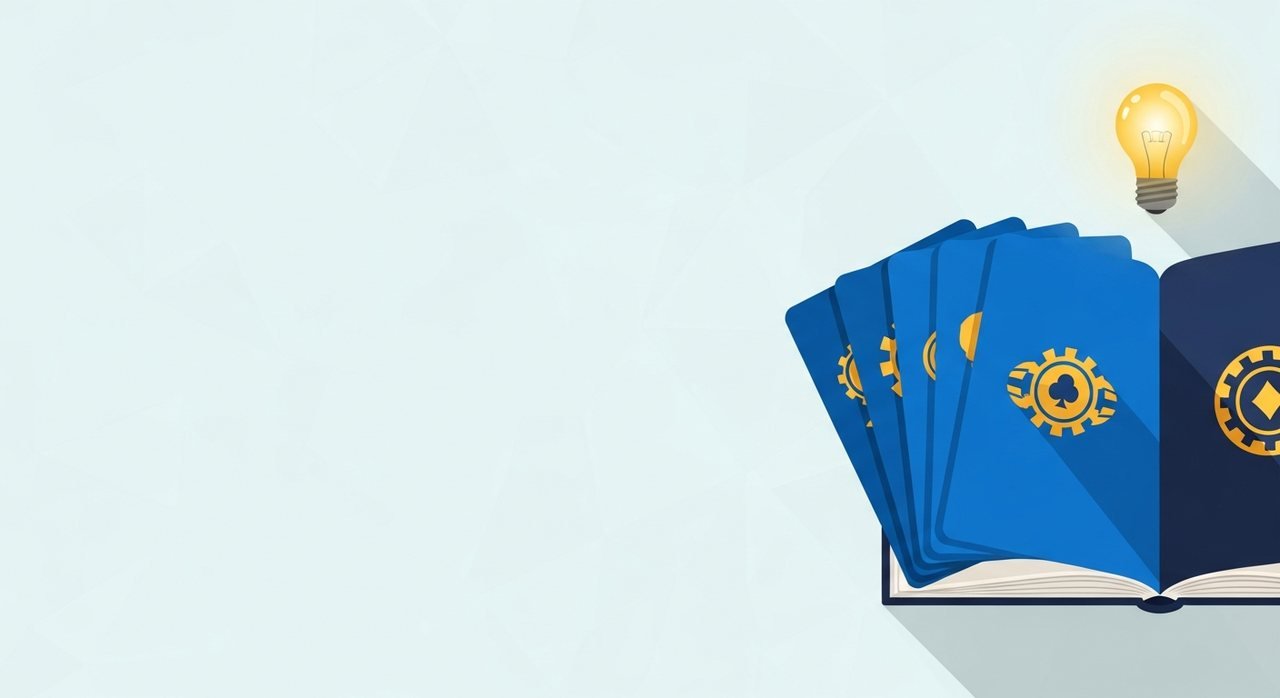 Illustration of a library of casino guides